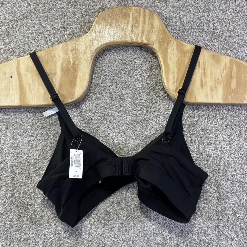 NWT‎ GapBody Second Skin Bra Womens Medium Black Wireless Bralette Adjustable - Picture 7 of 7